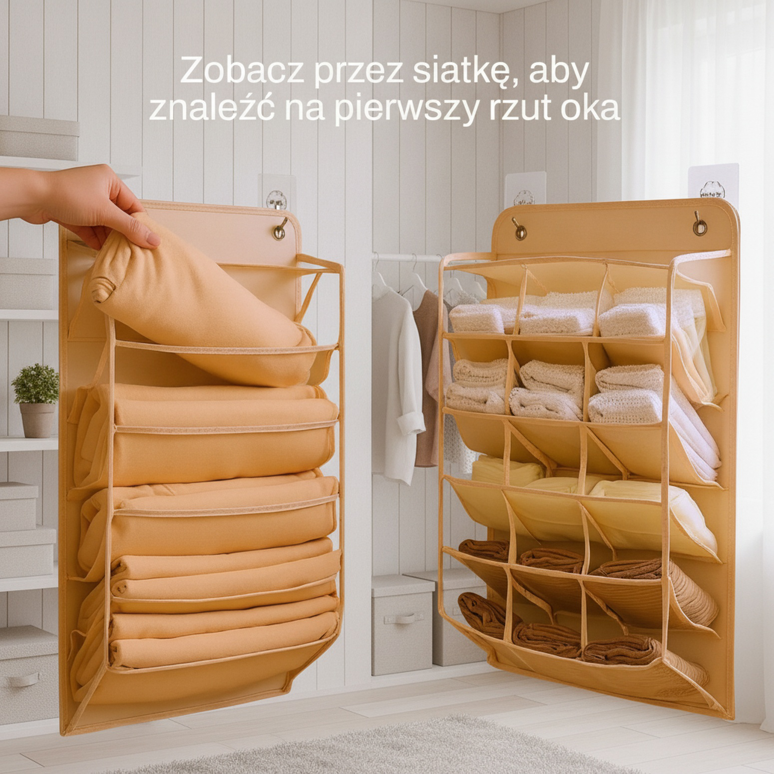 Ścienna wisząca torba do przechowywania majtek i skarpetek