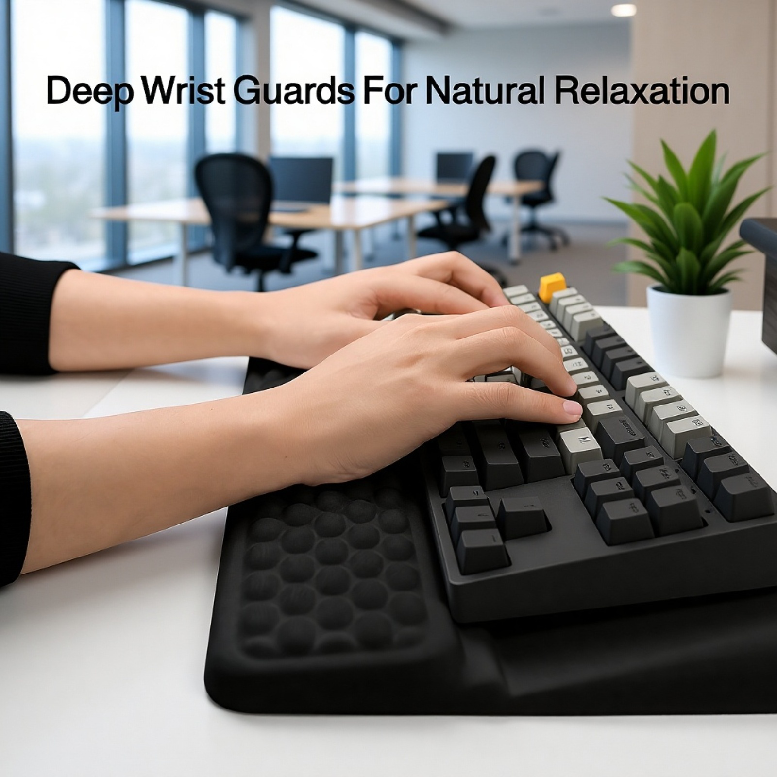 Keyboard rest, slow rebound memory foam mechanical keyboard wrist rest, keyboard hand rest, mouse wr