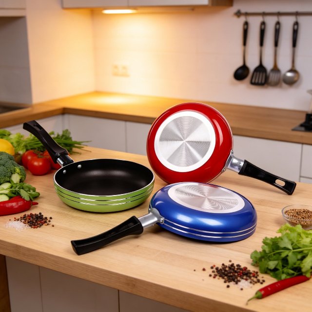 Mini sartén antiadherente con fondo grueso, ideal para huevos y bistecs