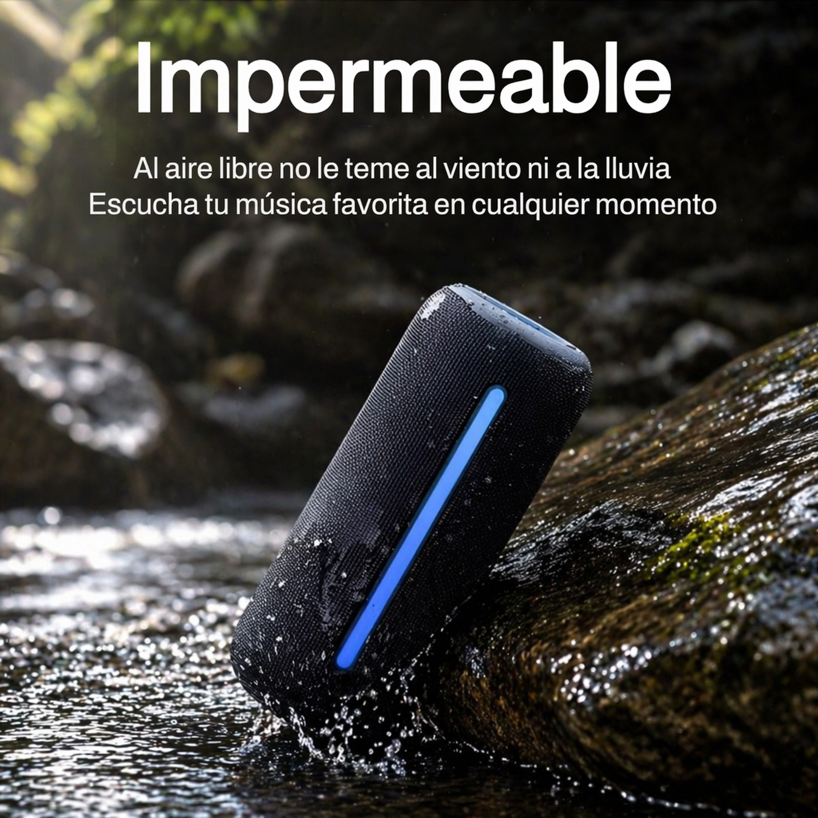 Altavoz Bluetooth inalámbrico portátil de alta potencia, resistente al agua, para exteriores