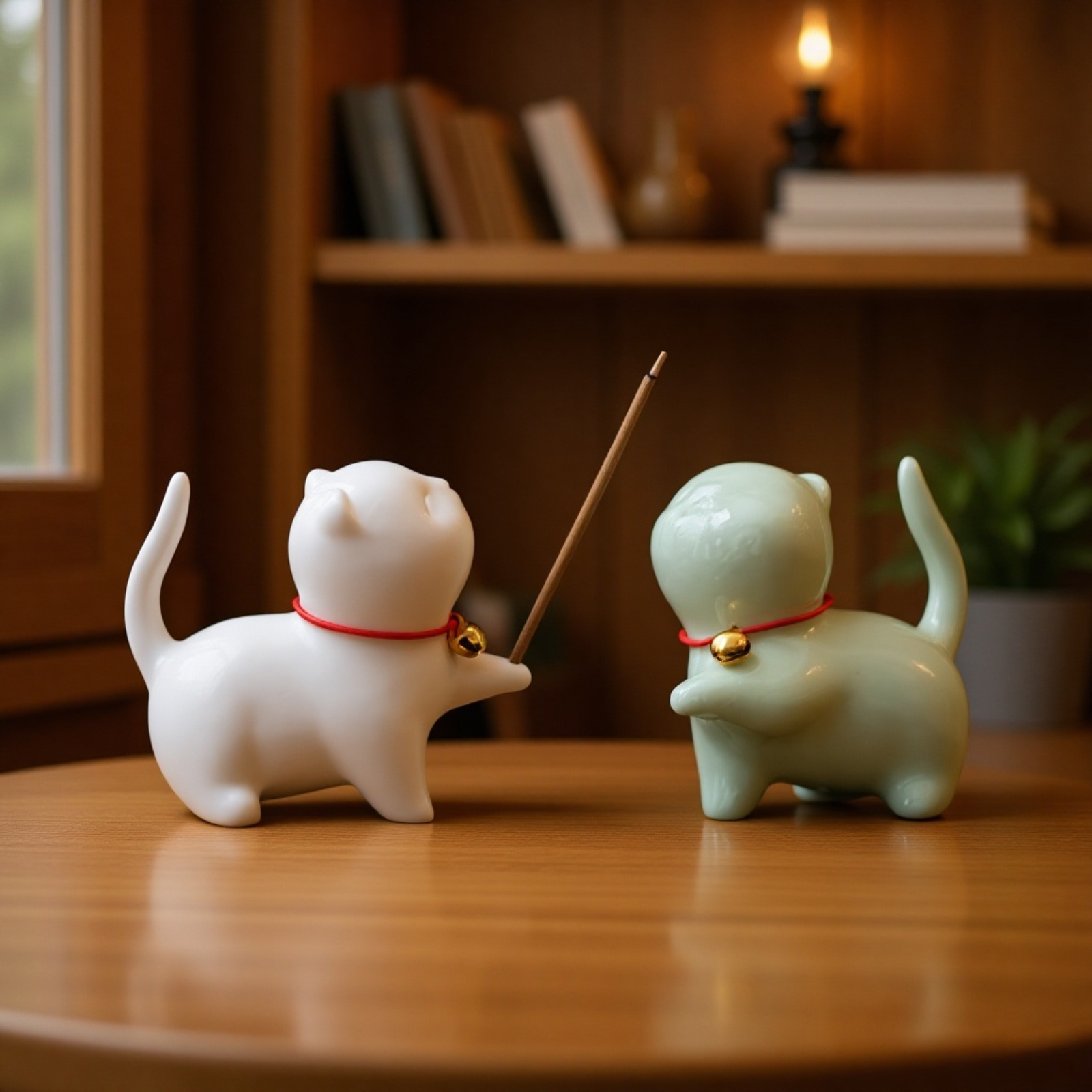 創意家居貓咪線香爐展示