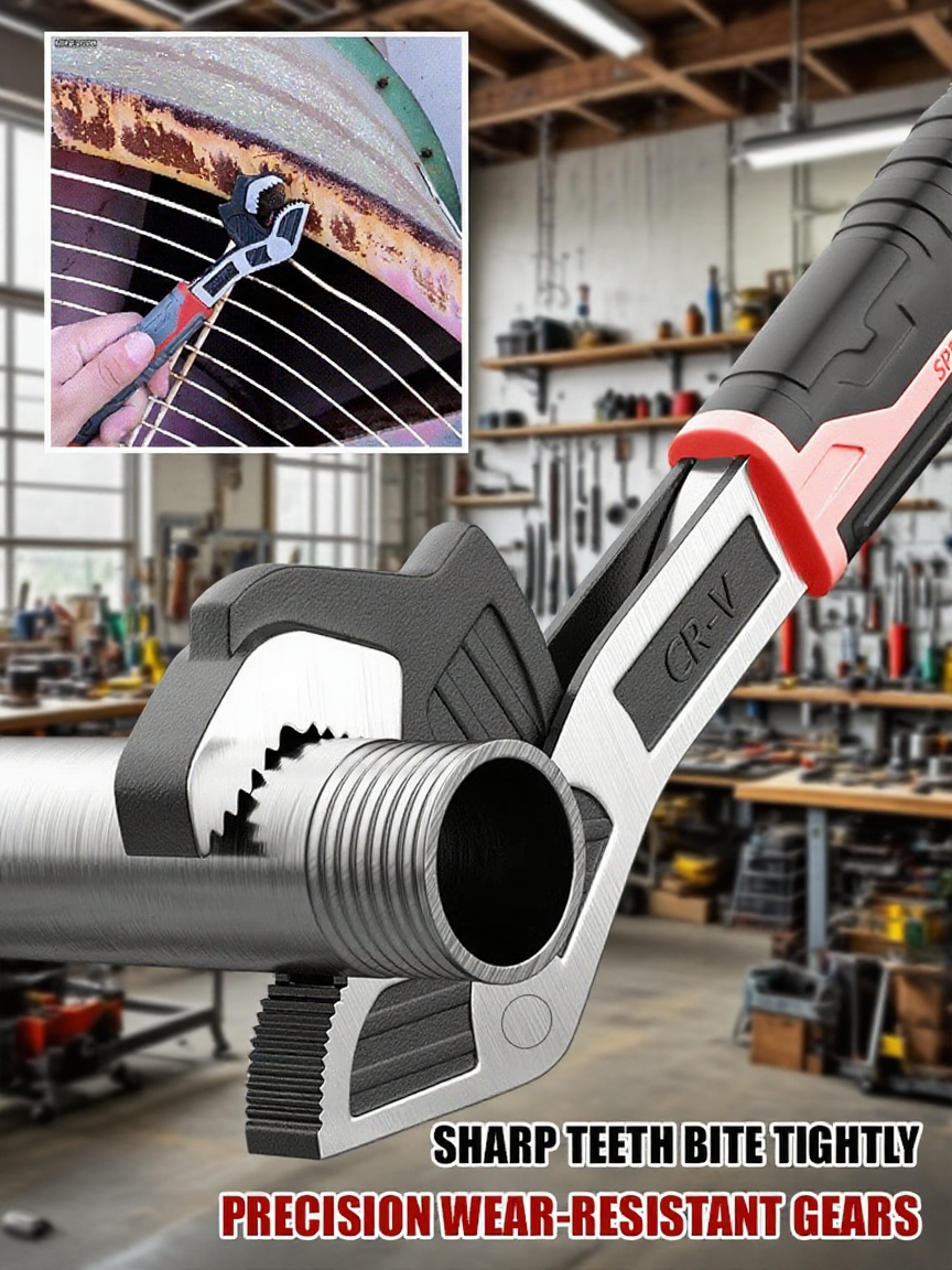 Multifunctional quick self-locking adjustable wrench