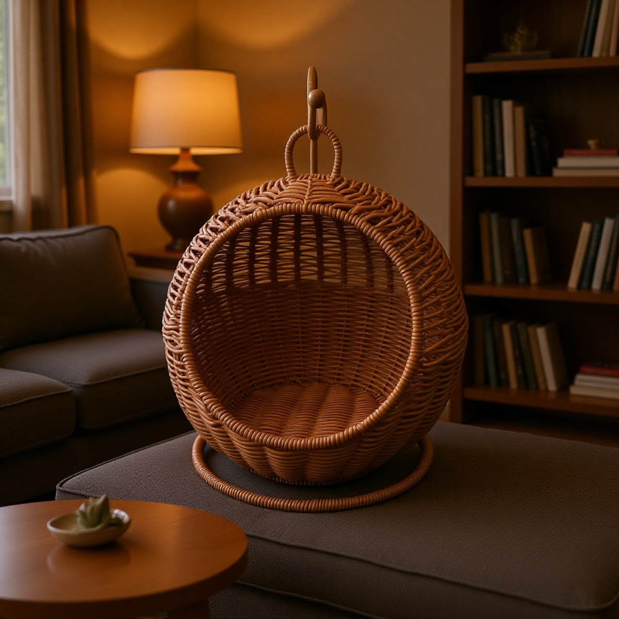 Cesta de imitación ratán para organizar frutas