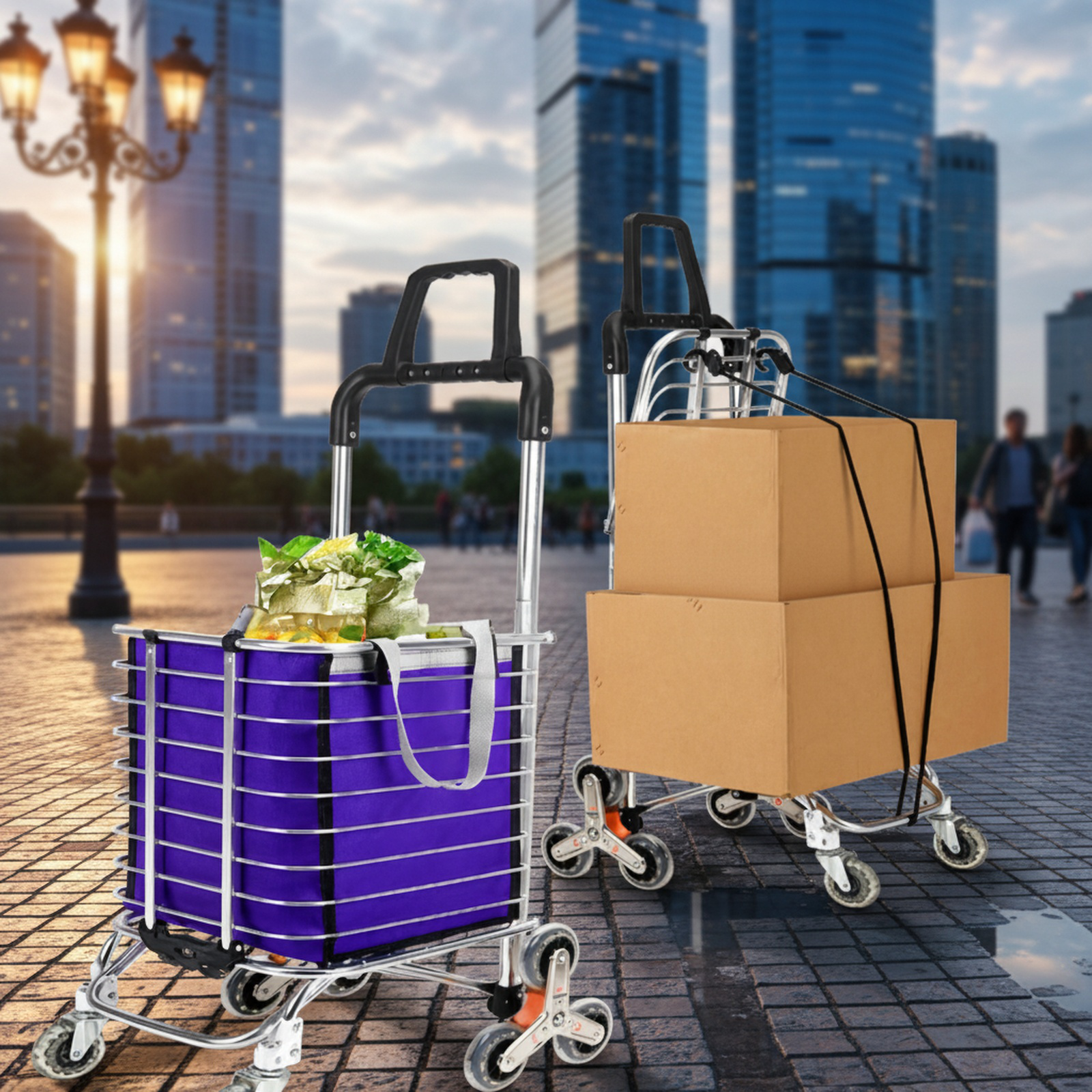 Foldable Shopping Trolley for Home Use, Ideal for Elderly