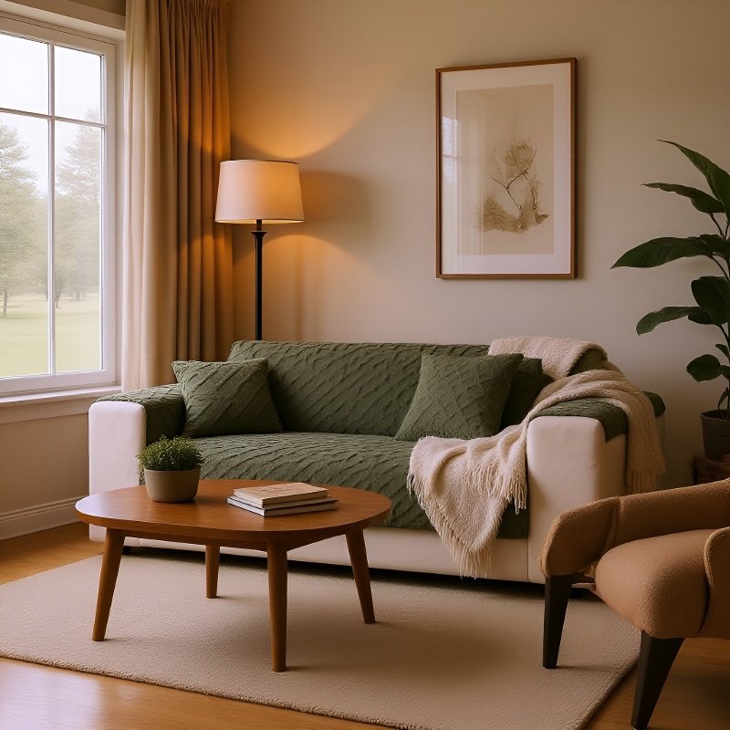 소파 쿠션 미끄럼 방지 퓨어 컬러 울트라 소프트 쿠션 자카르 면 방석 컴포트 초유 소파 패드