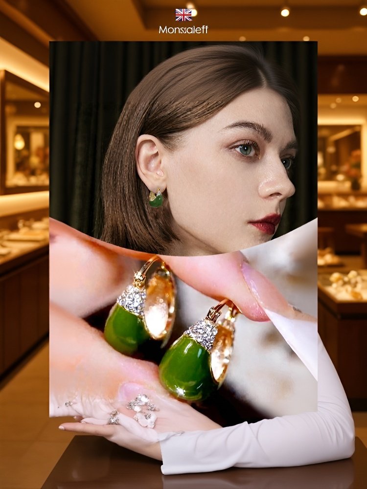 Elegante C-förmige Diamantohrringe