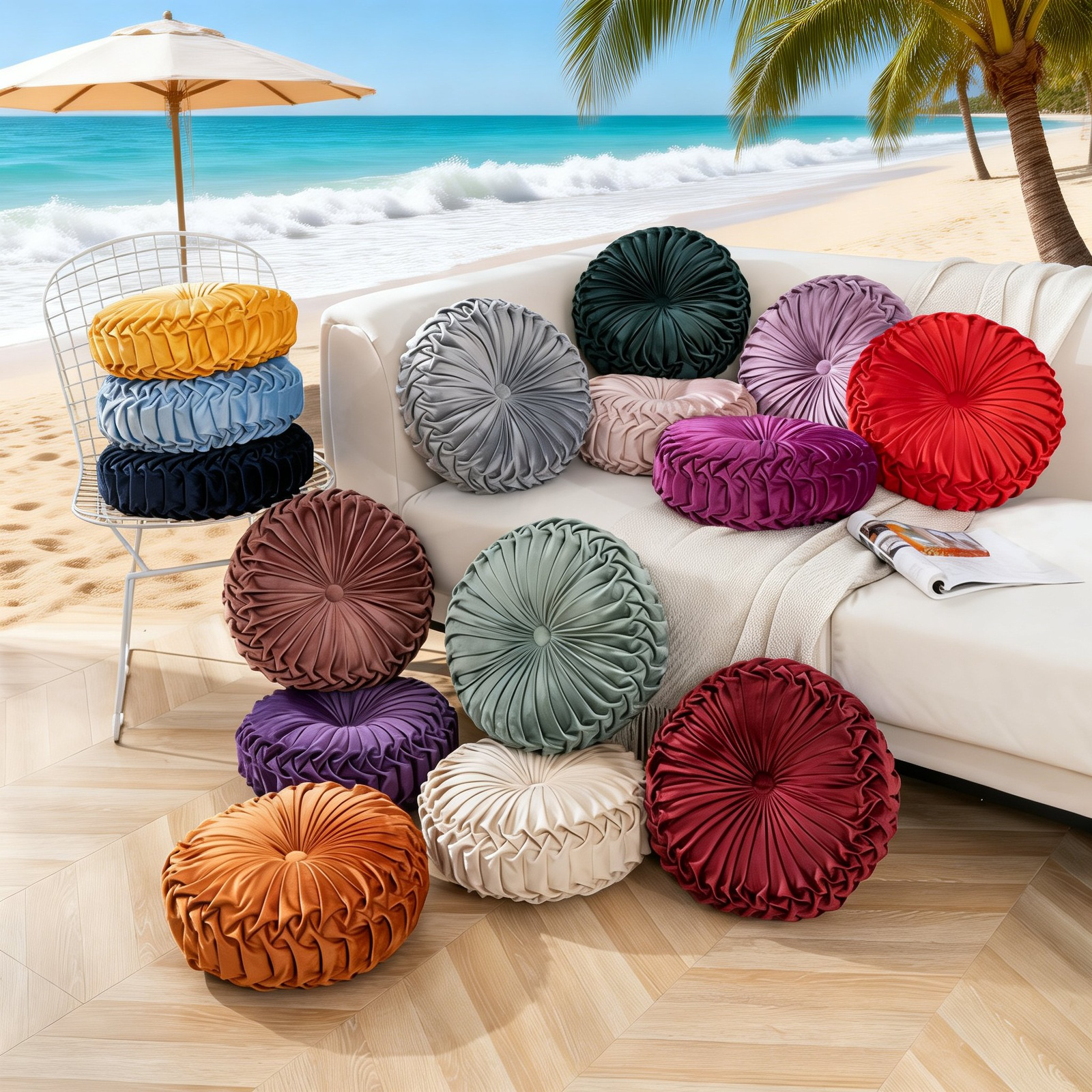 ベッド、ソファ、腰当て、オフィス、クッション、背もたれなどに使える手作りカボチャのクッション