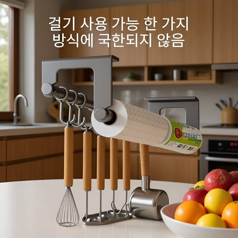 주방 욕실 무타공 스테인리스 후크 선반