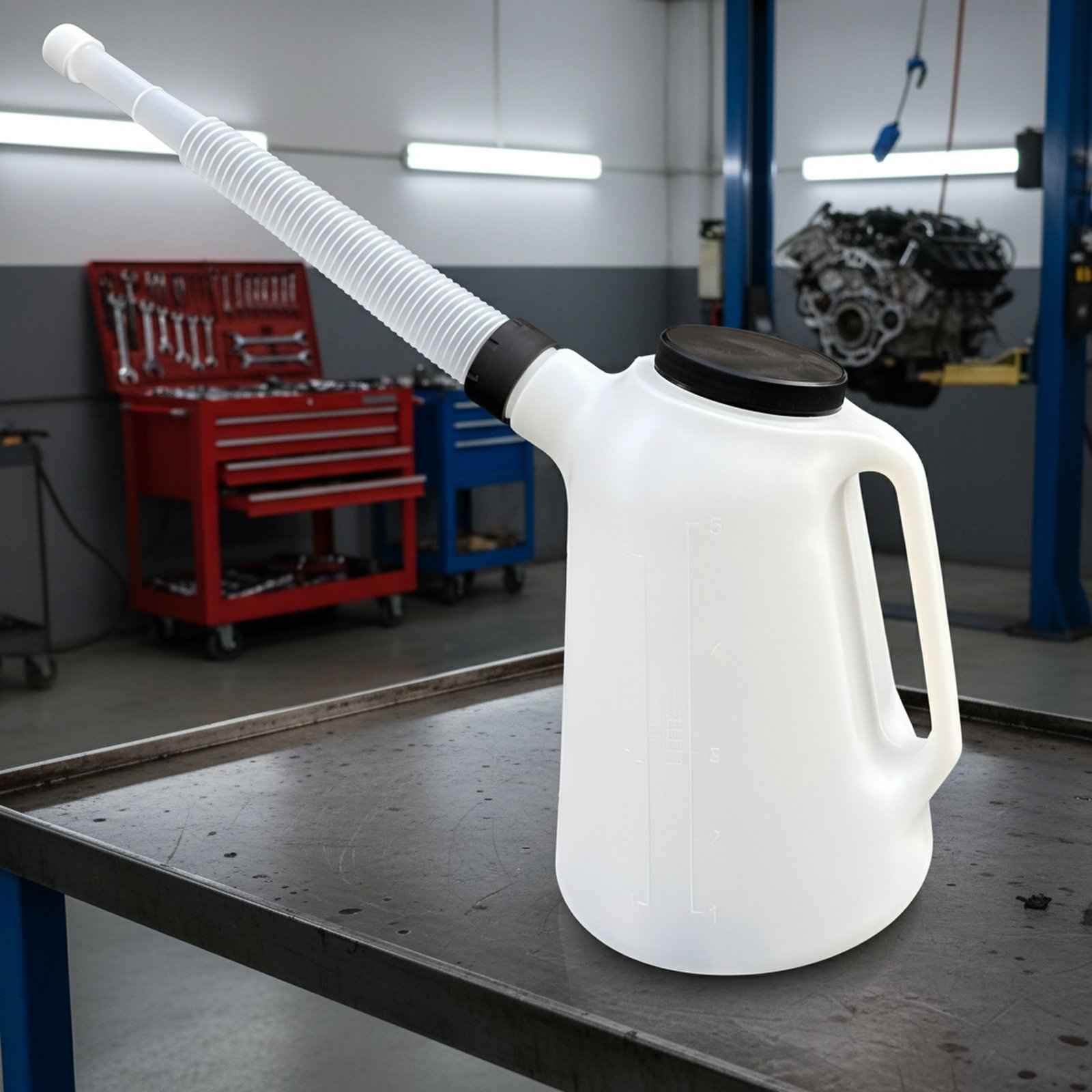 5L 다기능 오일워터 분리 컨테이너 분사구 포함 공업용 윤활 오일통 뚜껑 포함