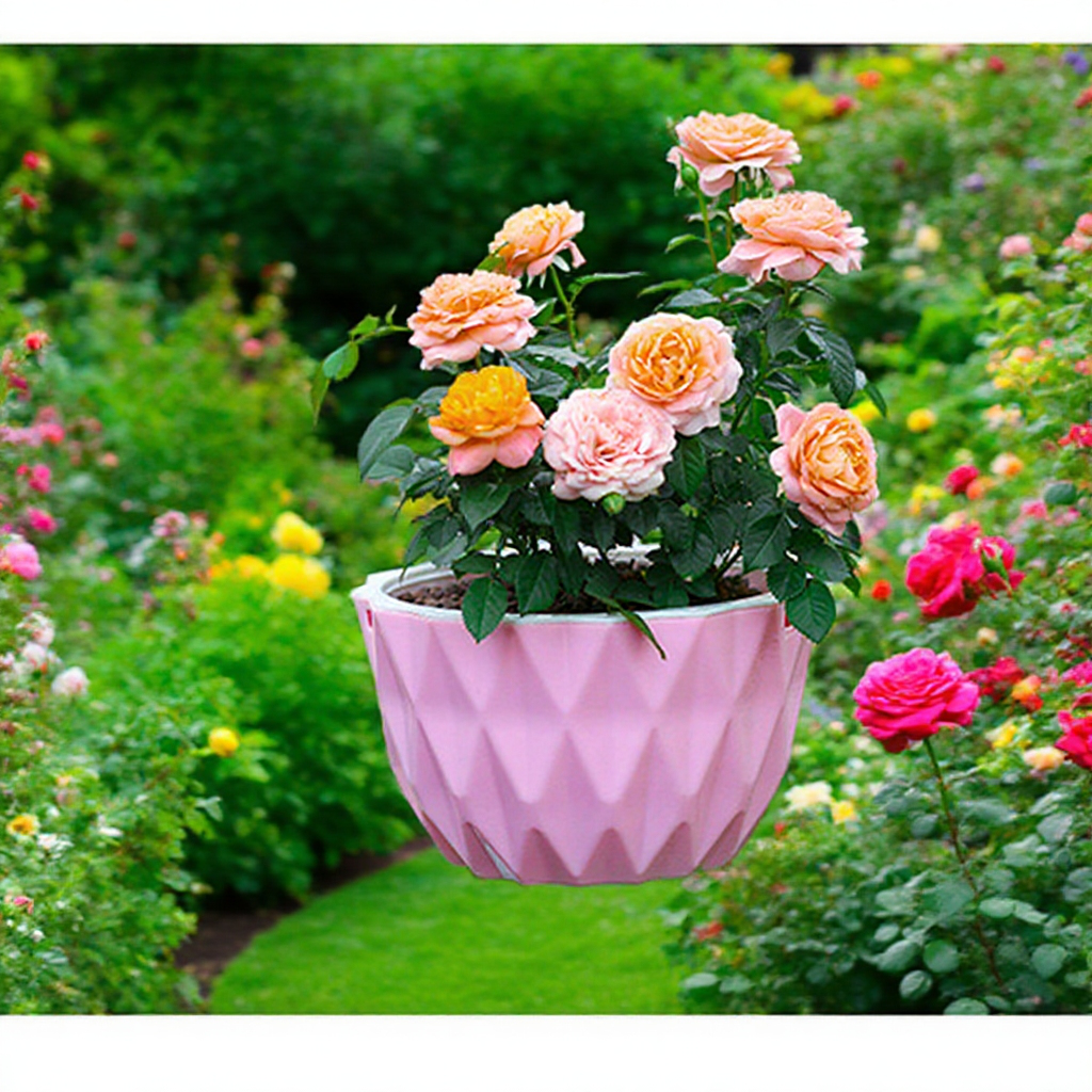 Automatic suction lazy hanging basket flower pot