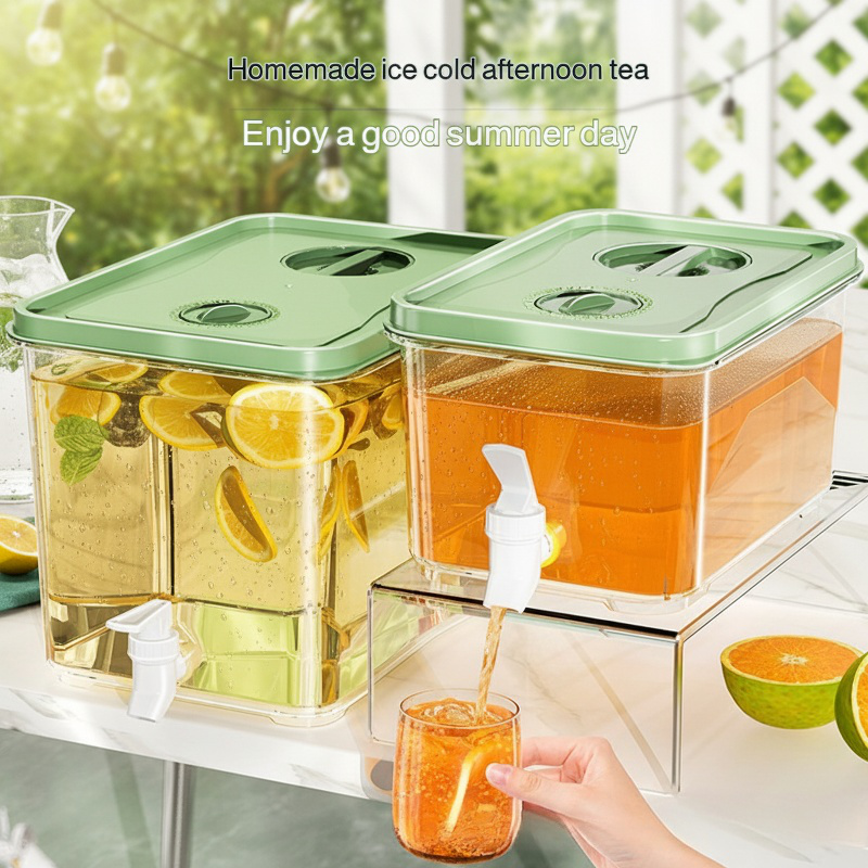 Home Refrigerator Cold Drink Fruit Tea Pitcher, 28ml High Temperature Resistant Glass Jug