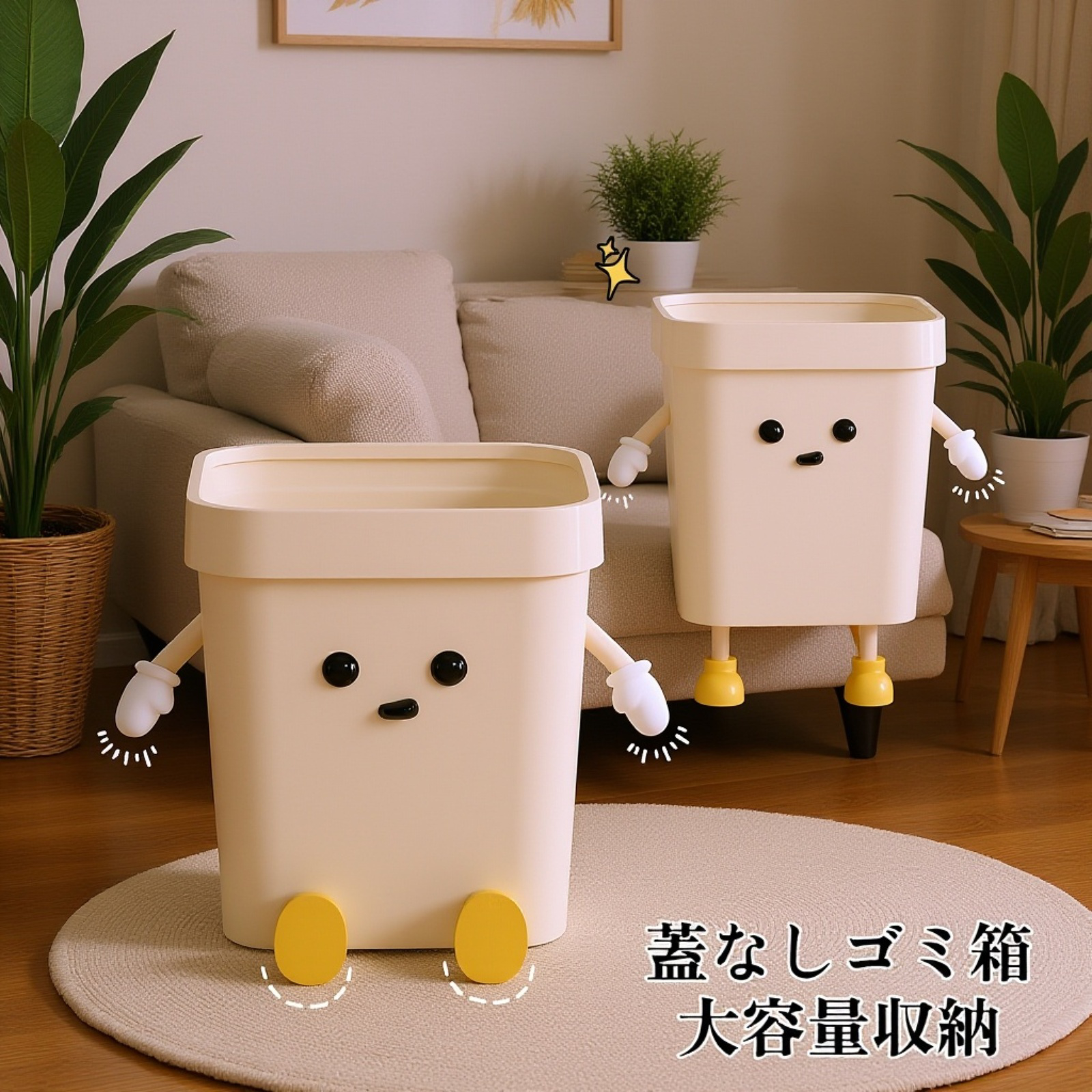 漫画風クリエイティブゴミ箱 寮・家庭用 おしゃれデザイン
