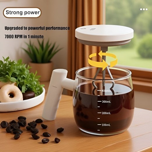 Easy to use electric coffee cup with one-touch button