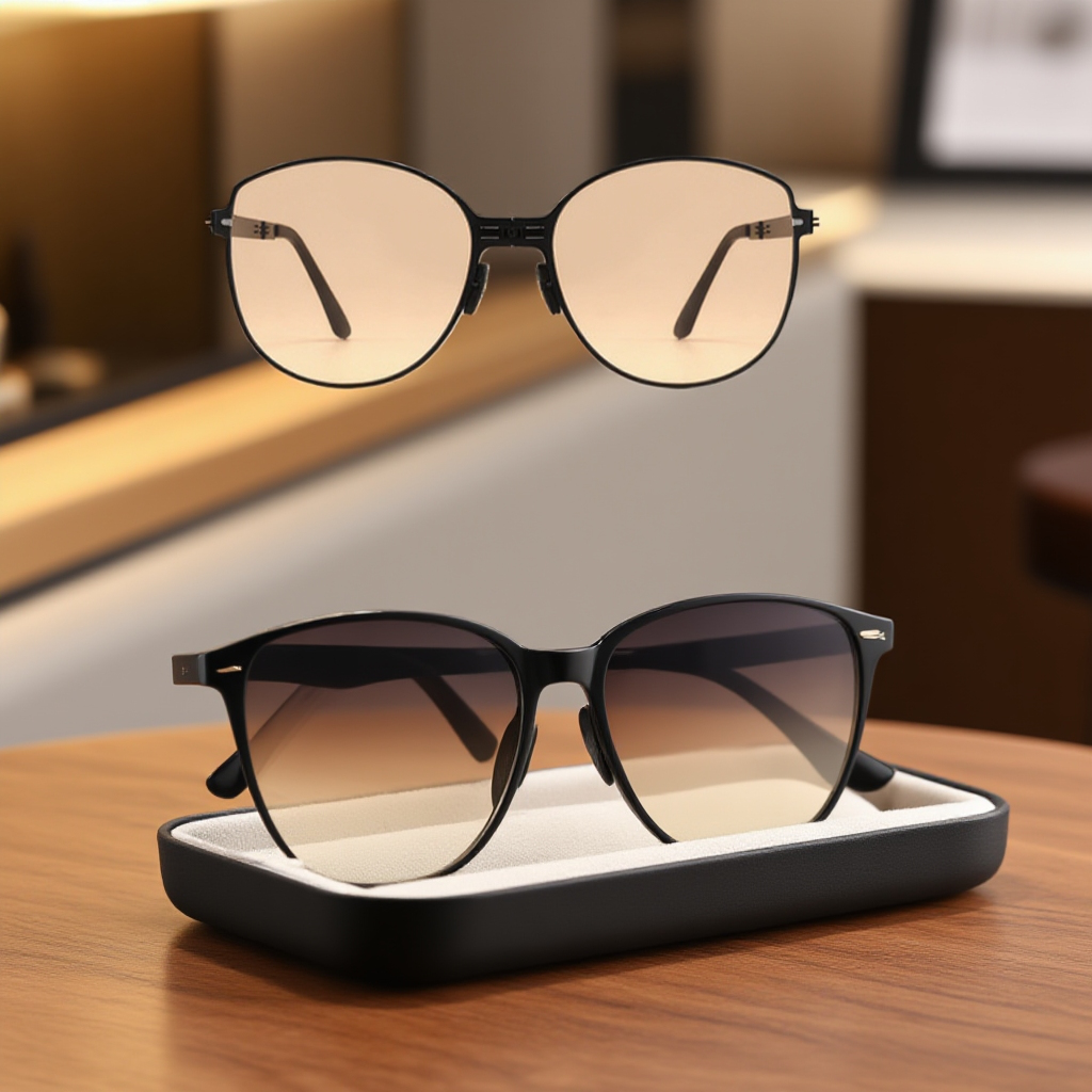 여성 얇은 접이식 그라데이션 선글라스