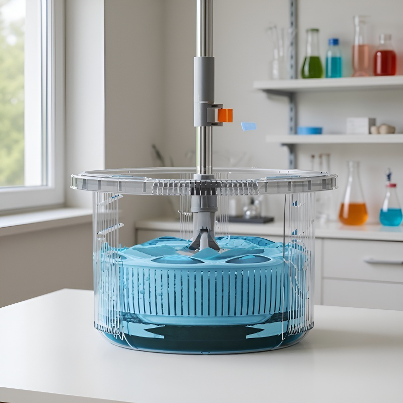 Mopa 360° giratoria, adecuada para seco y húmedo, limpieza doméstica