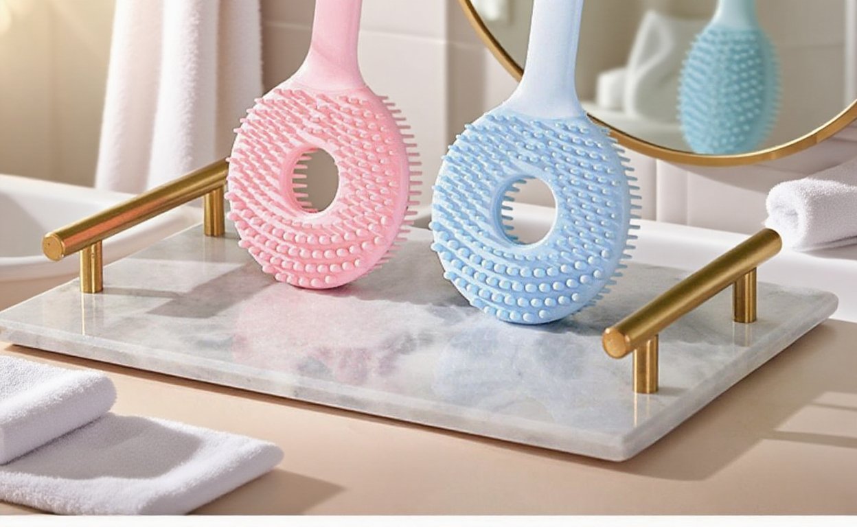 목욕 중 마사지와 각질 제거를 동시에