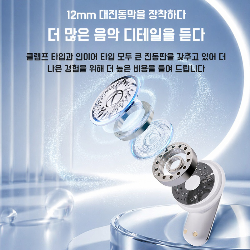 양귀걸이 스포츠 노이즈 캔슬링 헤드폰 듀얼 무선 블루투스 헤드폰 투 쌍