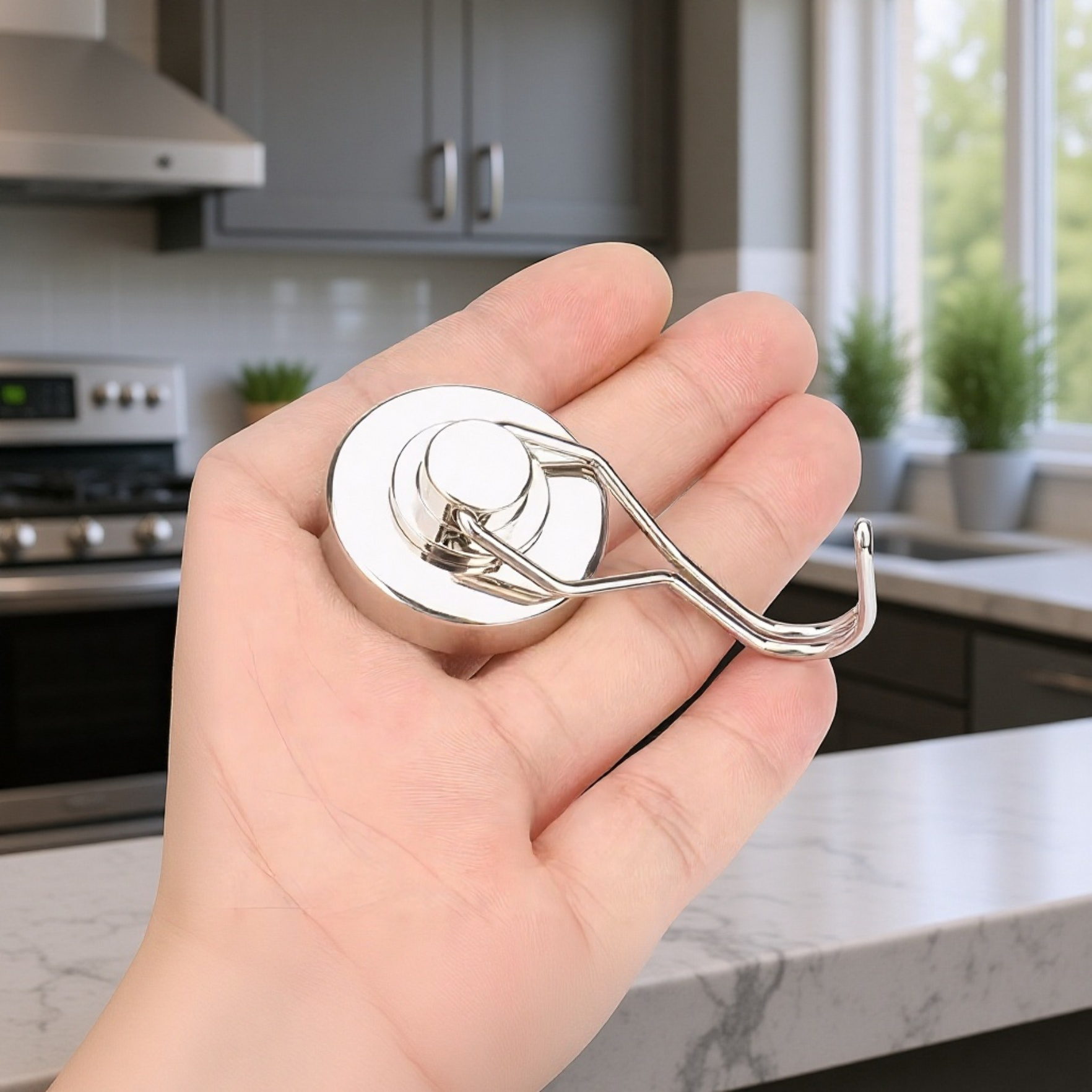 Otočný magnetický háček z nerezové oceli bez vrtání