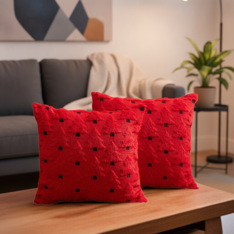 Home decor with holiday embroidery cushion cover
