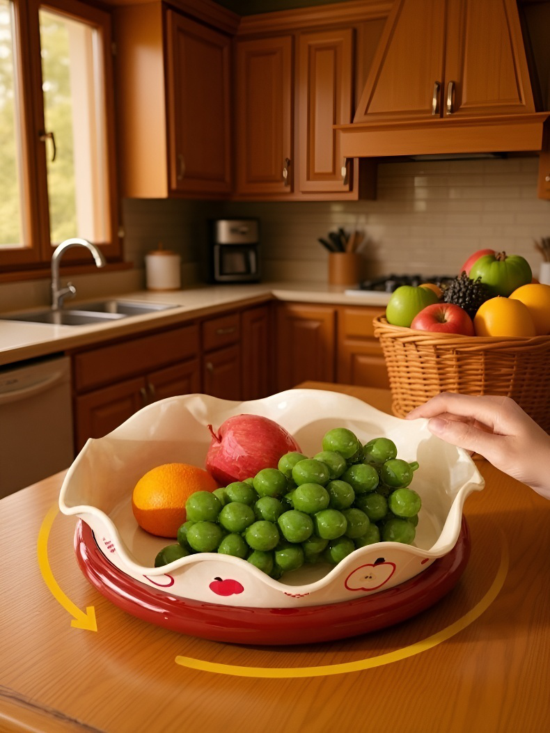 Rotating snack tray with luxury design