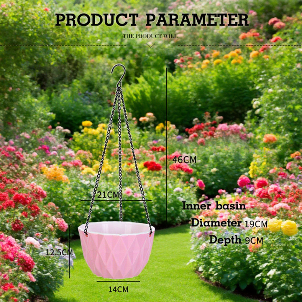 Automatic suction lazy hanging basket flower pot