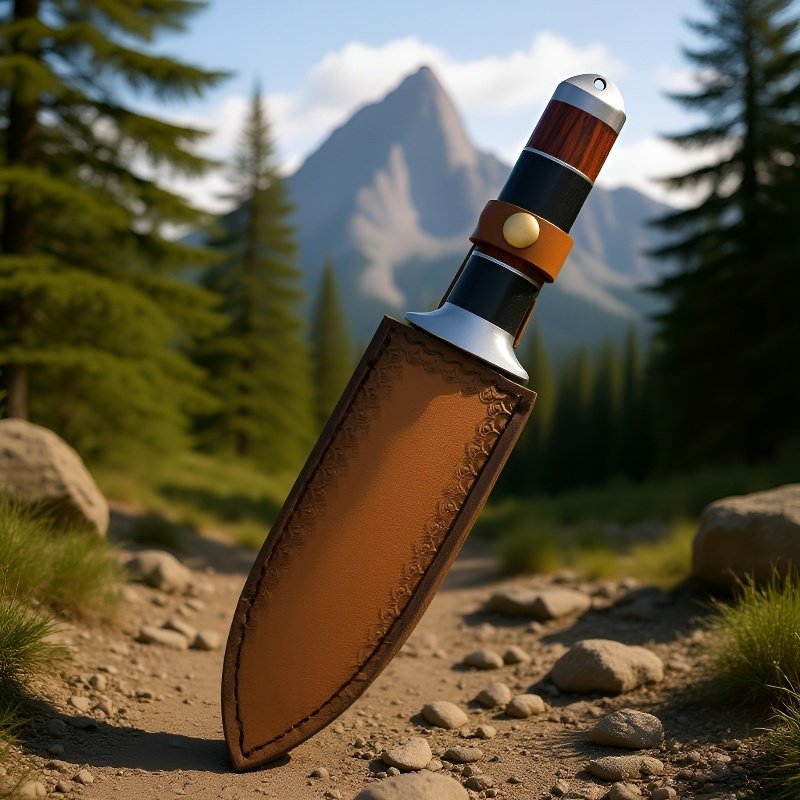 握りやすい木製ハンドルの園芸ナイフ