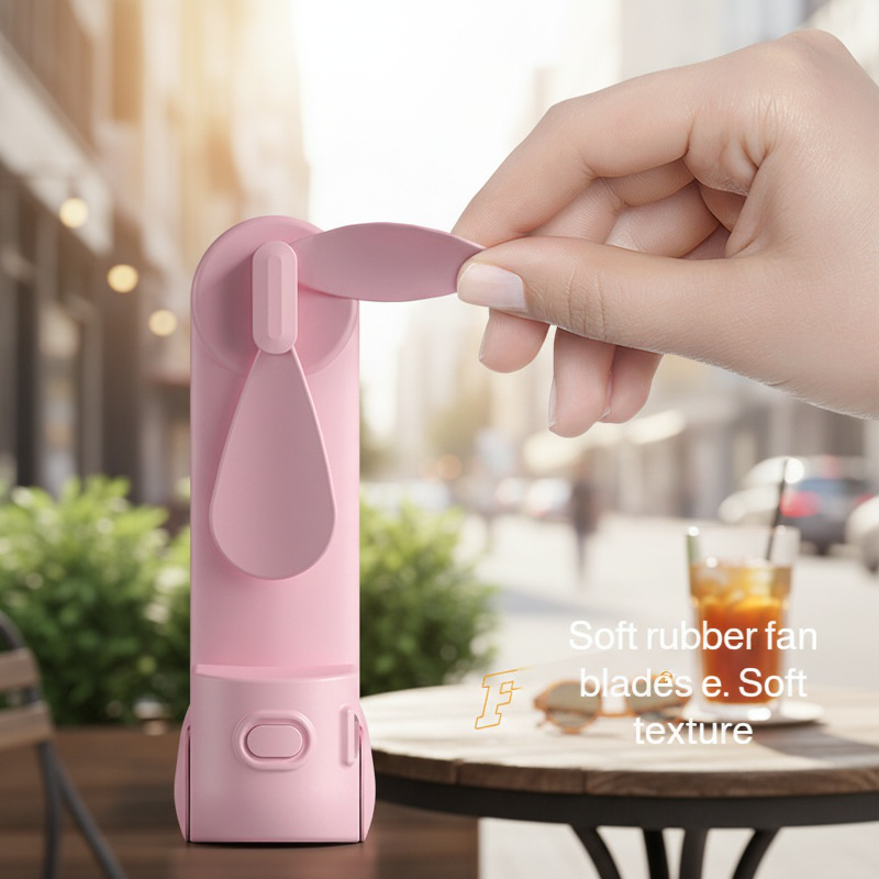 Handheld fan, USB rechargeable, foldable, portable, mini, rechargeable, quiet.