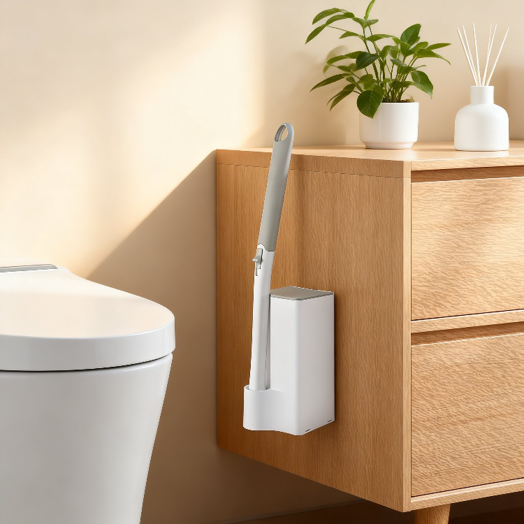 家庭用浴室壁掛け式掃除ブラシ。隅々まで汚れを落とすのに最適。