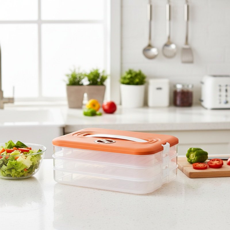 가정용 식품 등급 냉장고 냉동 전용 밀폐 신선도 유지 급속 냉동 다층 식품 수납함