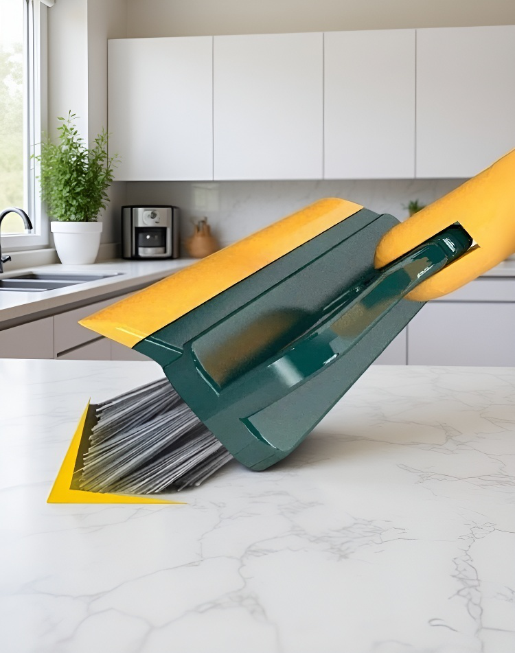 隅まで届くV字ヘッドブラシの使用例