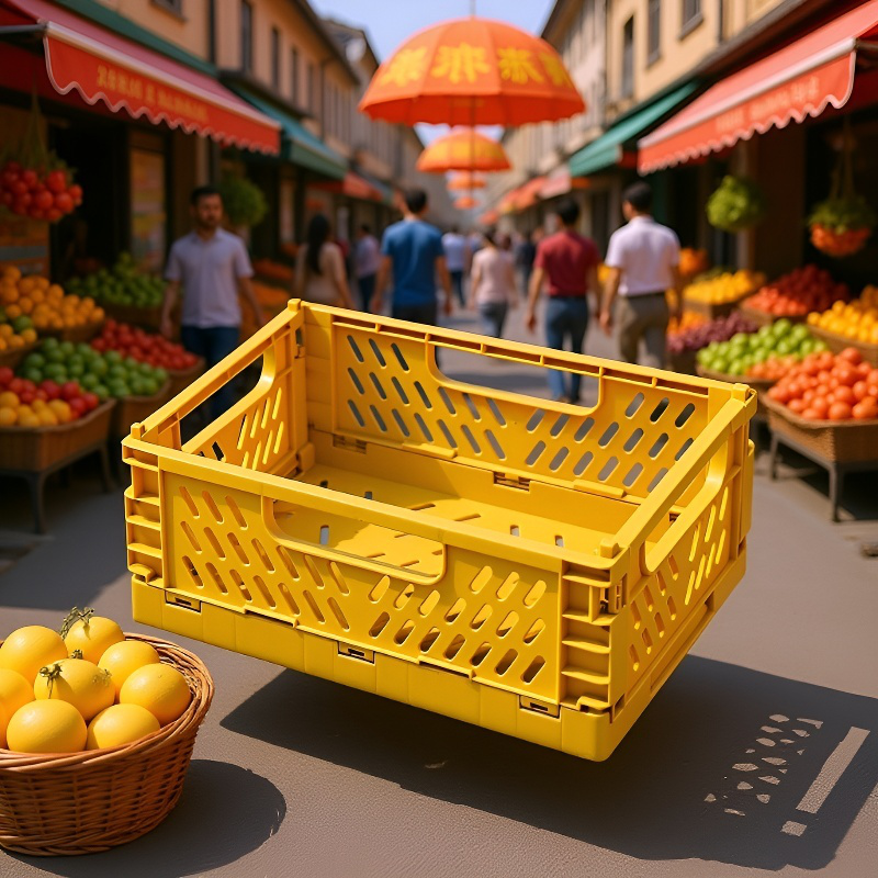 Caja de almacenamiento plegable de plástico