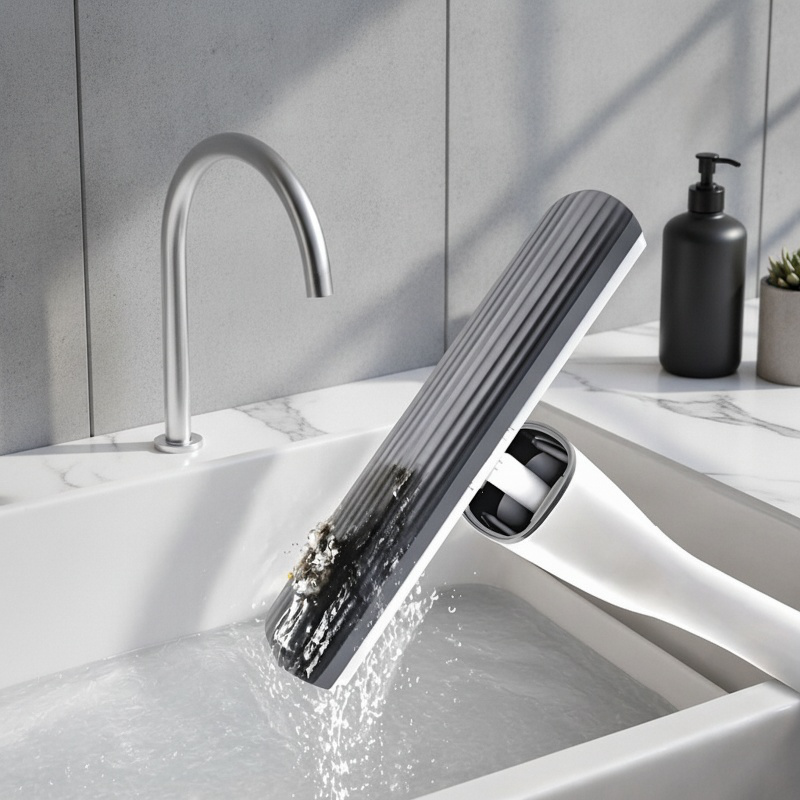 Domácí mop s absorpční bavlněnou hlavicí, není potřeba praní