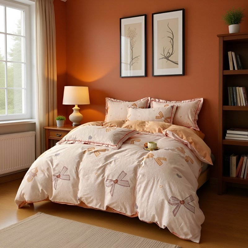 Modern Printed Cotton Four-Piece Set