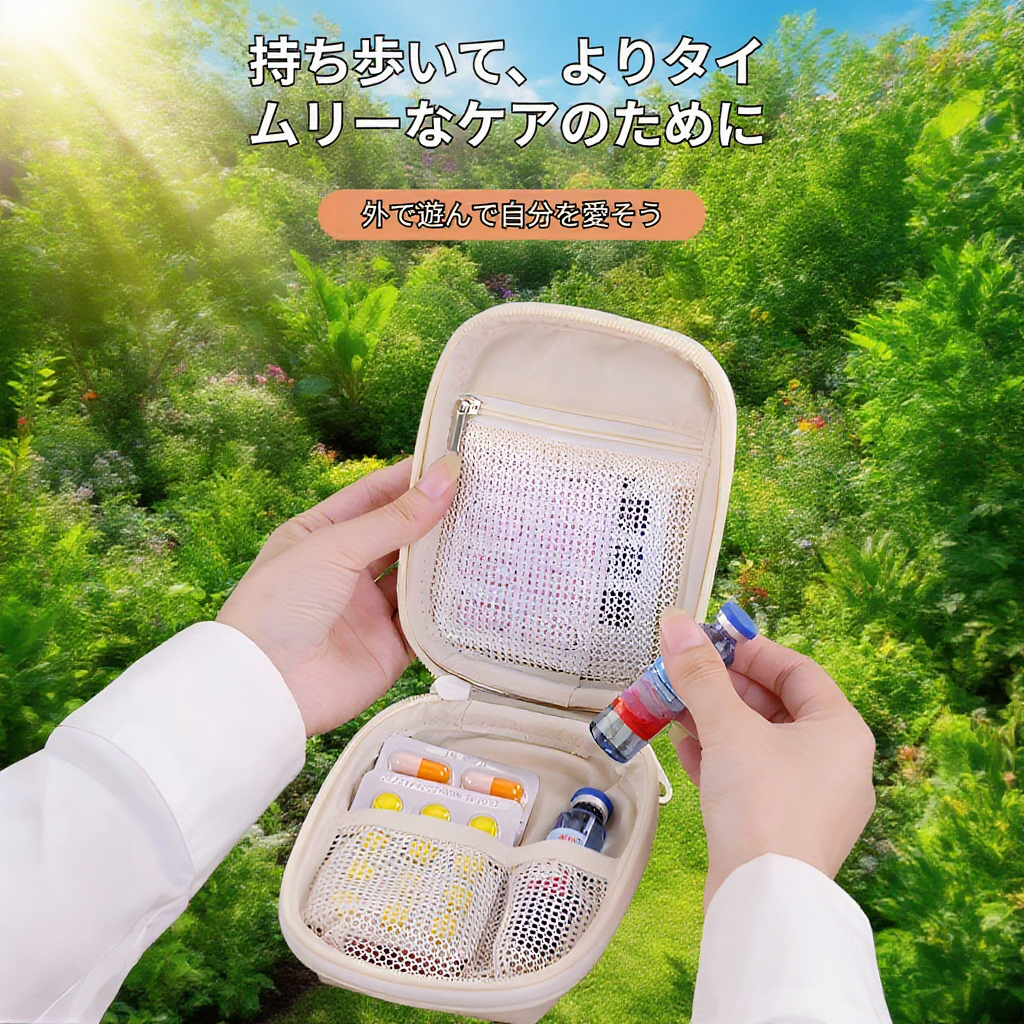 家族用アウトドア薬収納バッグ
