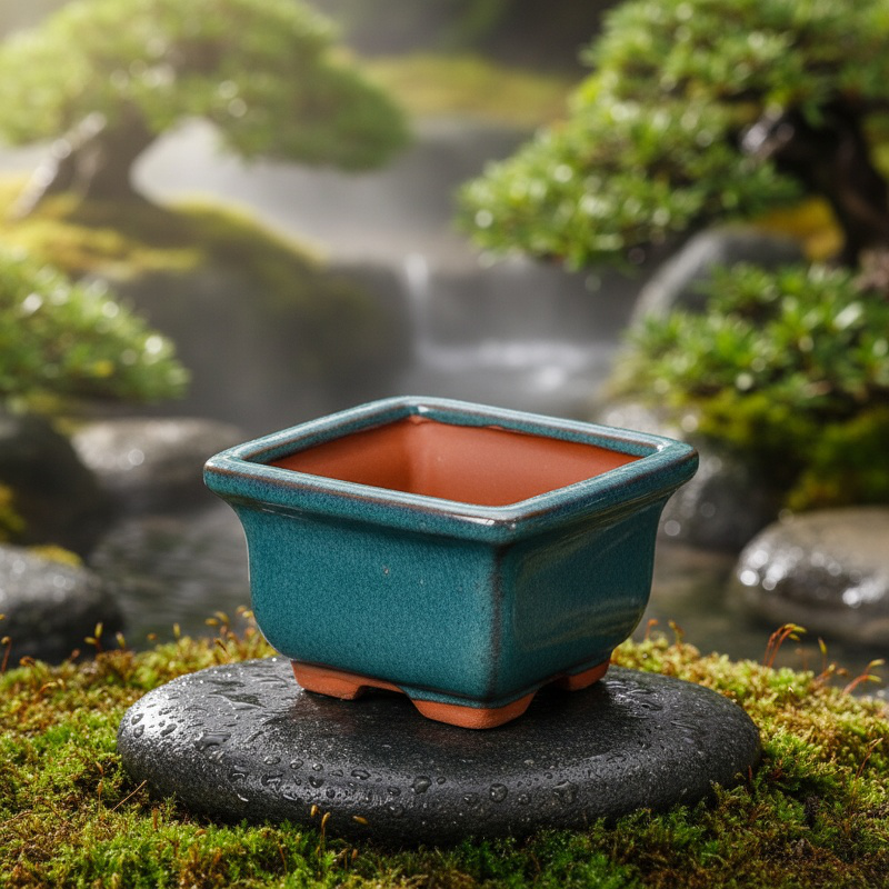 多肉植物の紫粘土植木鉢