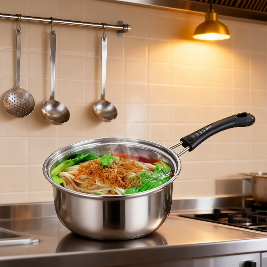 Olla de leche con diseño elegante para la cocina