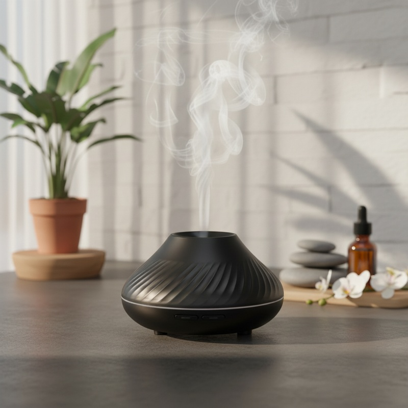 Humidificador ultrasónico con efecto llama y aromaterapia para el hogar