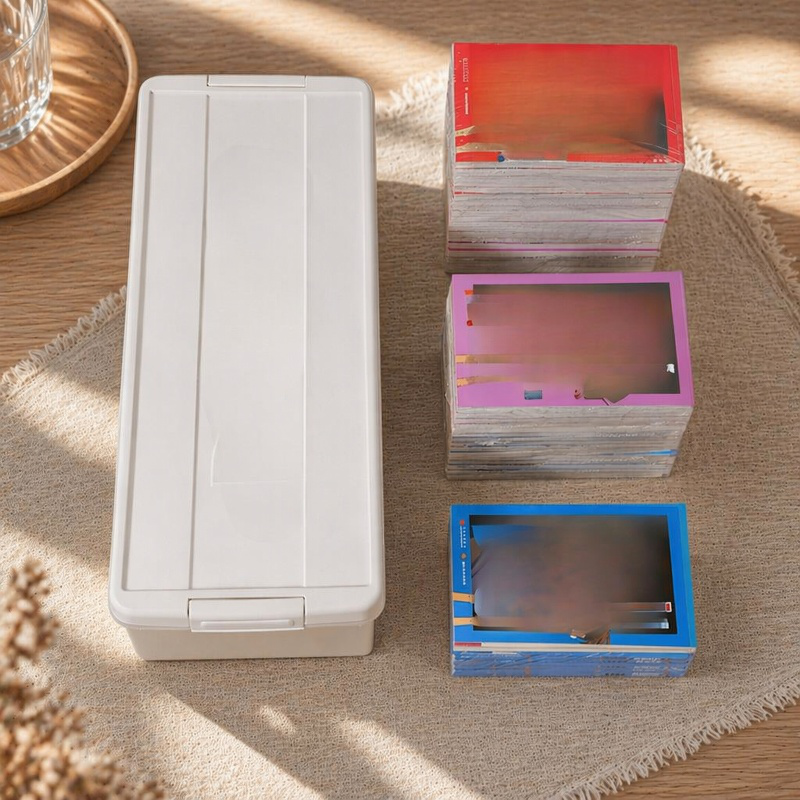 Caja de almacenamiento multifuncional con tapa para snacks, juguetes y objetos varios