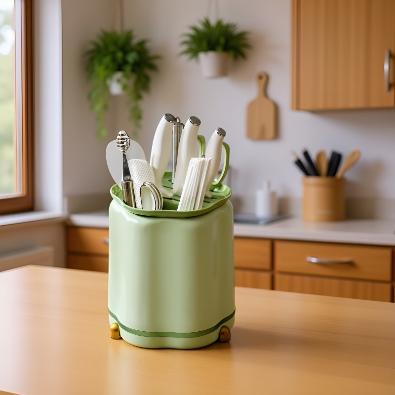 회전식 칼꽂이 주방 수납 선반