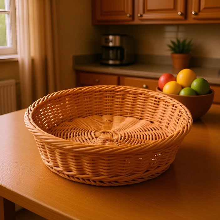 모조 라탄 짠 바구니