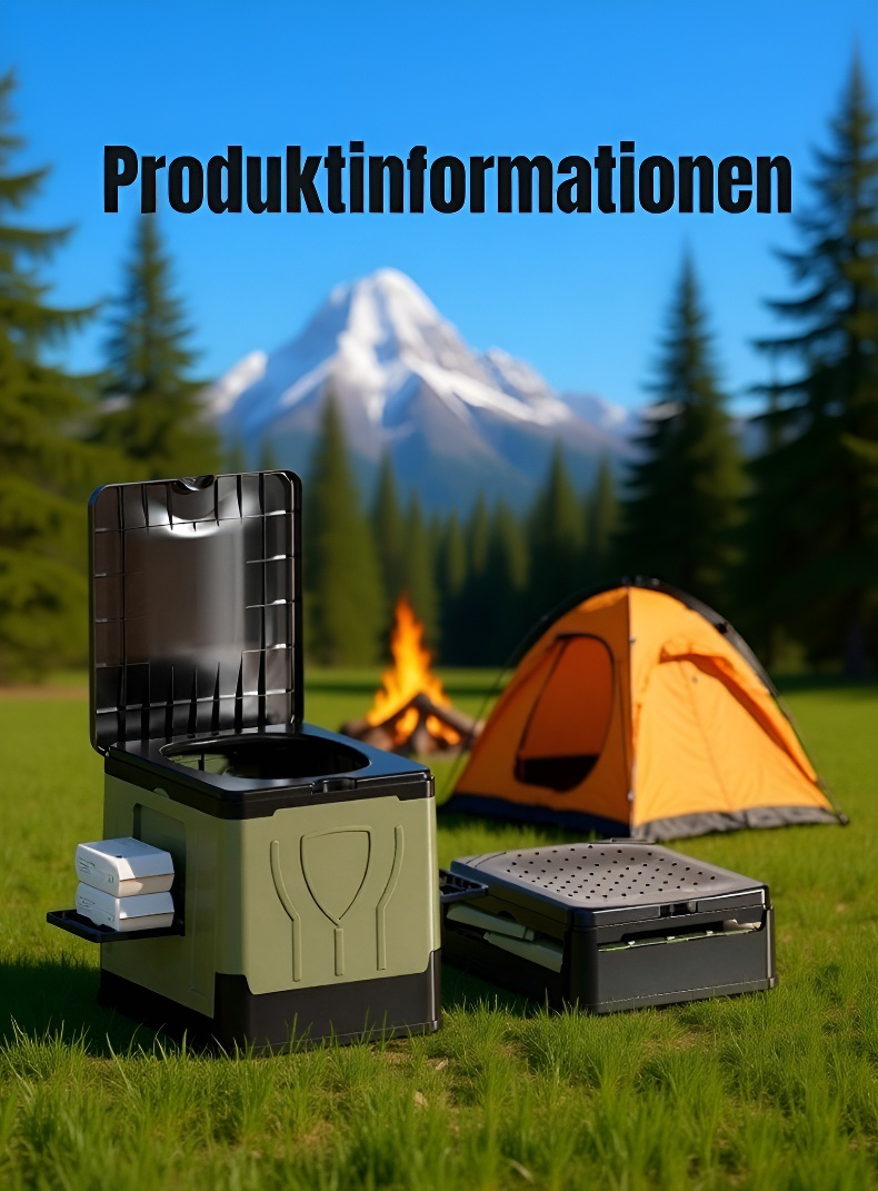 Faltbare Campingtoilette einfach zusammenklappbar
