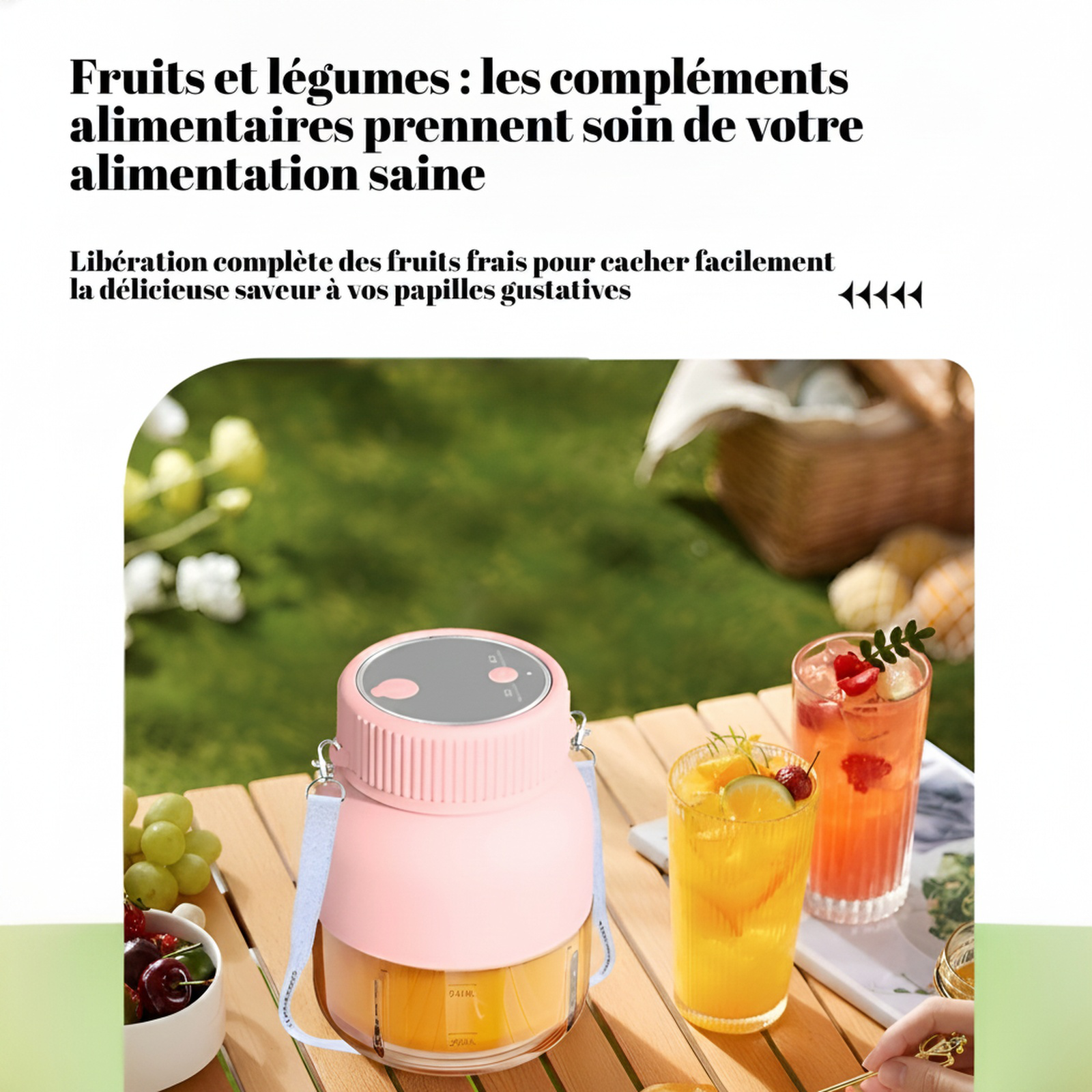 Nouveau presse-agrumes tonneau multifonctionnel jus frais sans fil extérieur portable presse-agrumes
