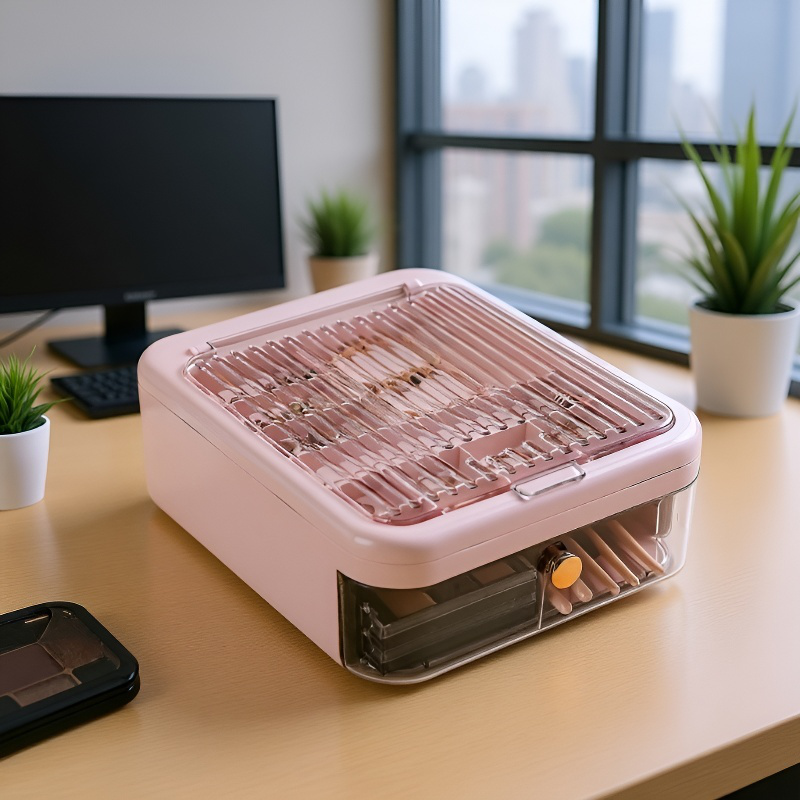 Große Schmuckaufbewahrungsbox mit mehreren Fächern, tragbar und staubdicht