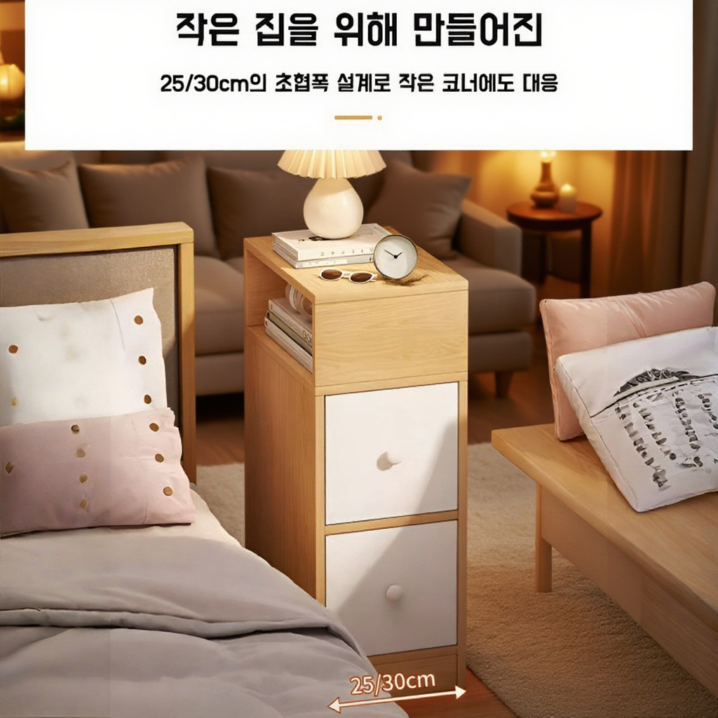  침대 옆장 다용도 수납장