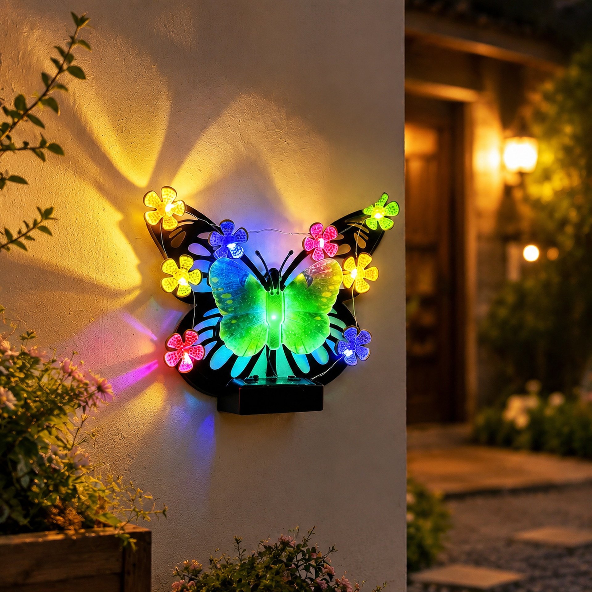 Einfache Installation der Solar Außenwandleuchte