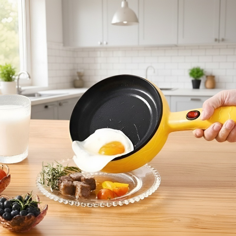 Olla eléctrica compacta para freír huevos en casa