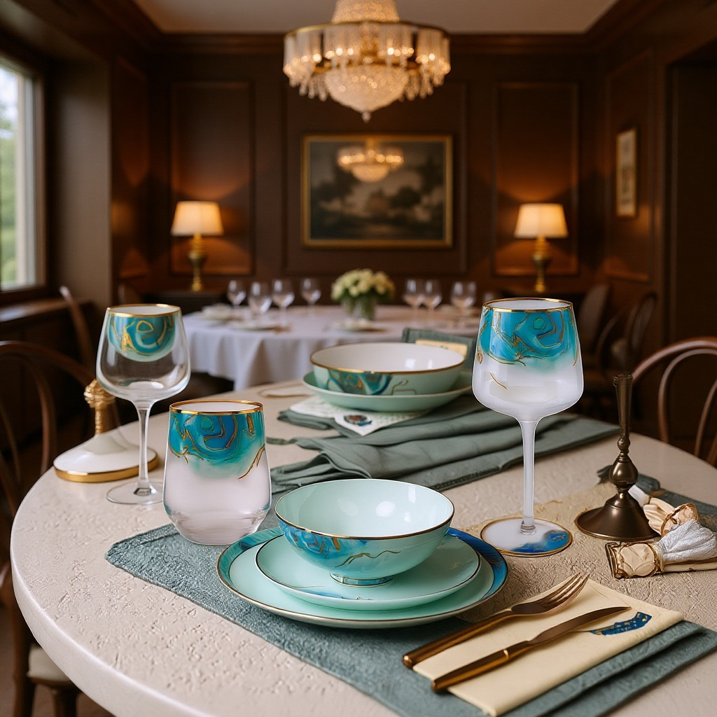 精緻單人玻璃餐具咖啡酒具套裝