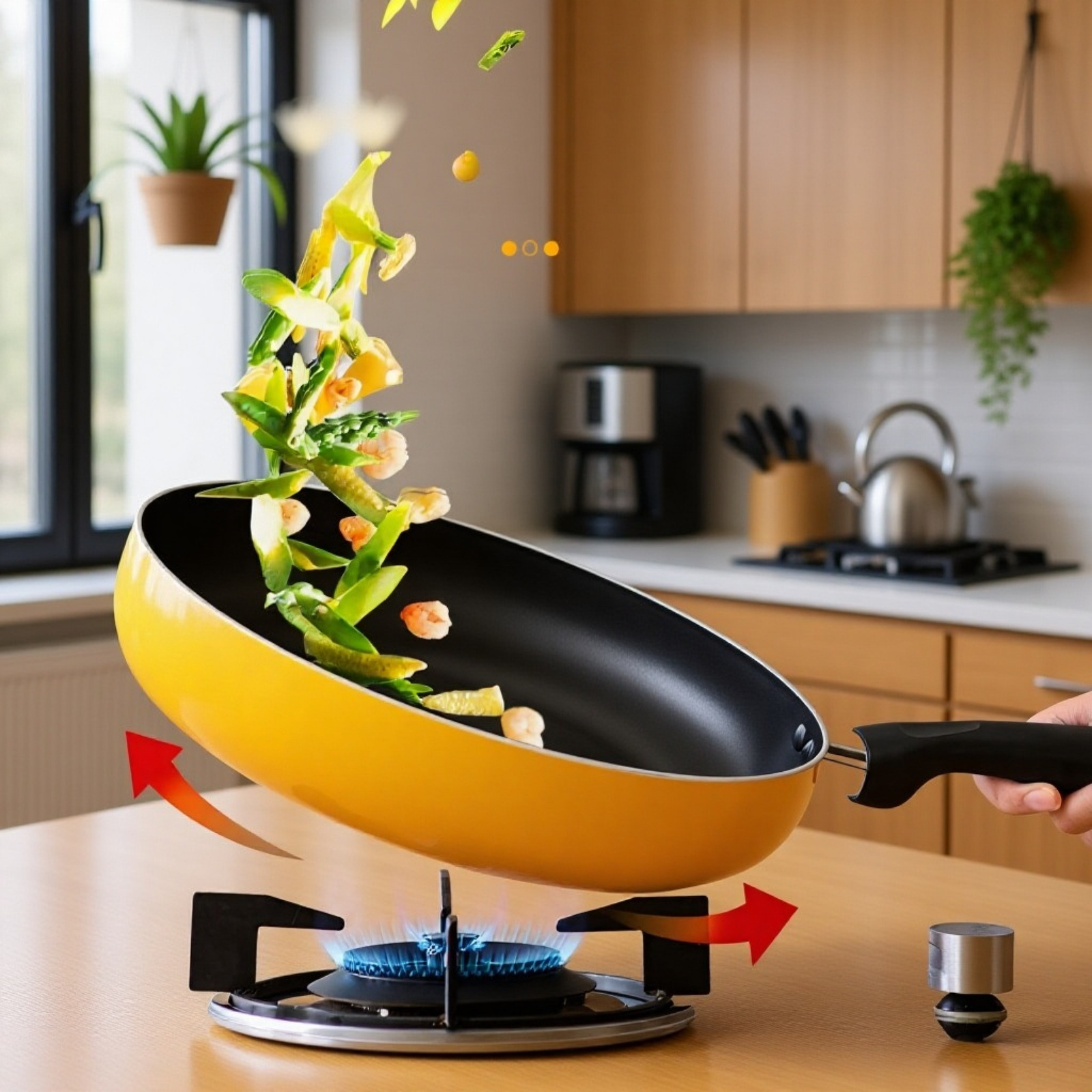 フライパン、ノンスティックパン、フライパン、ステーキロースト、油を使わない電磁調理器、ガスコンロ、万能鍋