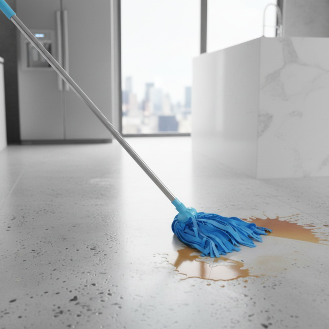 Water buckskin round head nonmarking mop Clean floors without hurting them Oldfashioned mop head