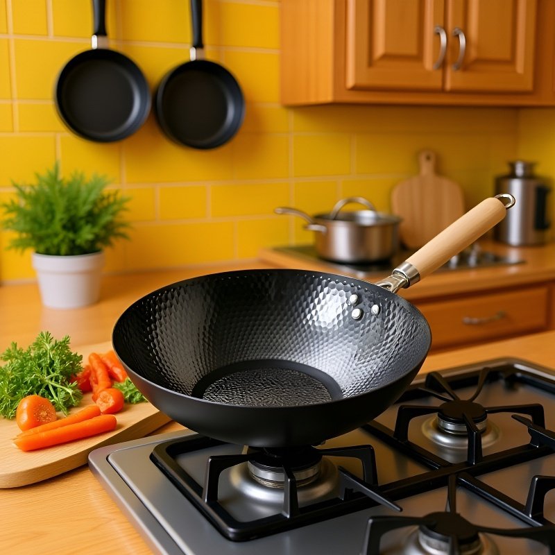 가정용 숙철 무코팅 볶음냄비 전통 가마냄비 무접착 후라이팬 후라이팬 무코팅 가마냄비 레인지